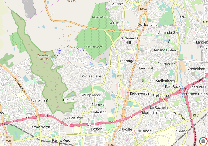 Map location of Door de Kraal